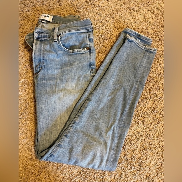 Agolde Blue Step Jeans size 28 Frayed Distressed - Picture 2 of 8